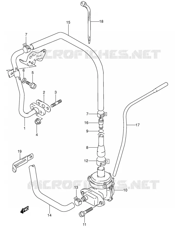 FUEL EVAP SYSTEM (E18,E39) Suzuki MOTO 650 DR 1991  DR650RSEM(E4)