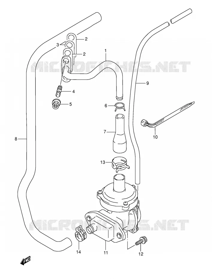 FUEL EVAP SYSTEM (E18,E39) Suzuki MOTO 800 DR 1995  DR800SUS(E4)