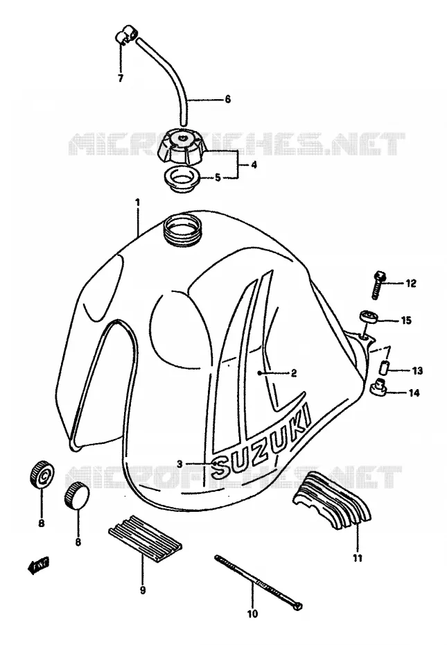 FUEL TANK (MODEL K) Suzuki MOTO 600 DR 1985  DR600SF(E2)