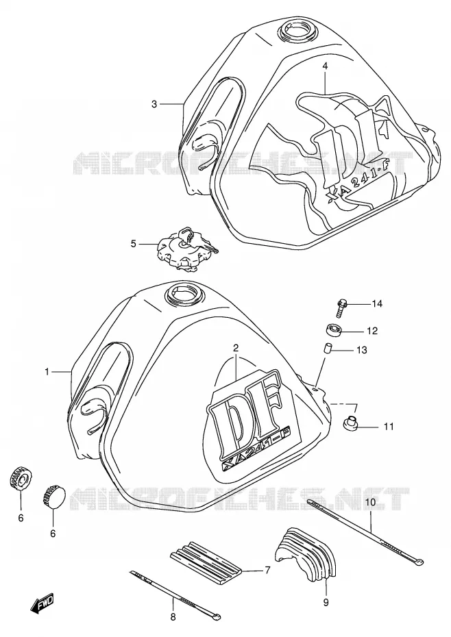 FUEL TANK (MODEL Y) Suzuki MOTO 125 DF 1999  DF125EX(E4)