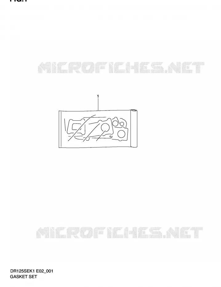 GASKET SET Suzuki MOTO 125 DR 2001  DR125SEK1(E2)