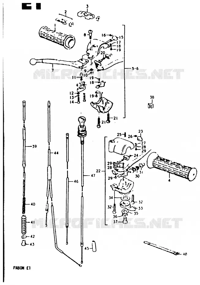 GRIP - SWITCH Suzuki SCOOTER 80 FR 1981  FR80M(M/B/N)