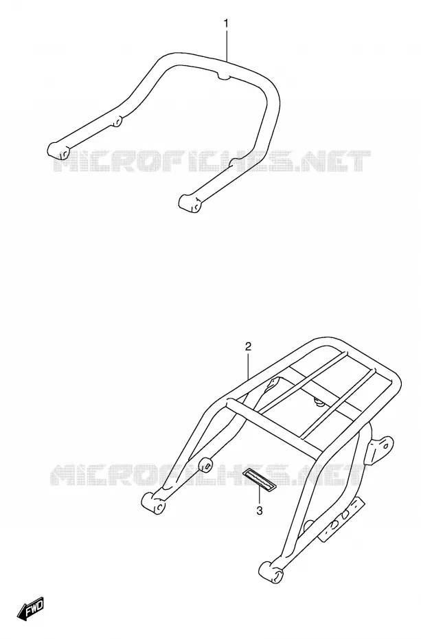 HANDGRIP - CARRIER Suzuki MOTO 350 DR 1994  DR350R(E1)