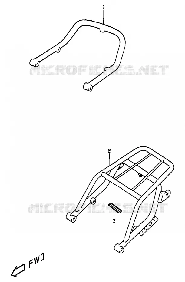 HANDGRIP - CARRIER Suzuki MOTO 350 DR 1998  DR350W(V/W/X)