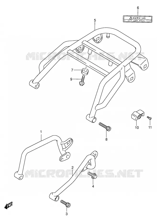 HANDGRIP - CARRIER Suzuki MOTO 650 DR 2004  DR650SEK4(E3/E28)