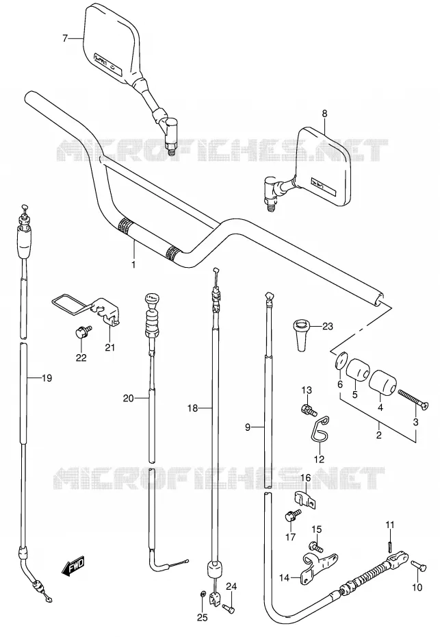 HANDLEBAR (MODEL M) Suzuki MOTO 650 DR 1992  DR650RSEN(E4)