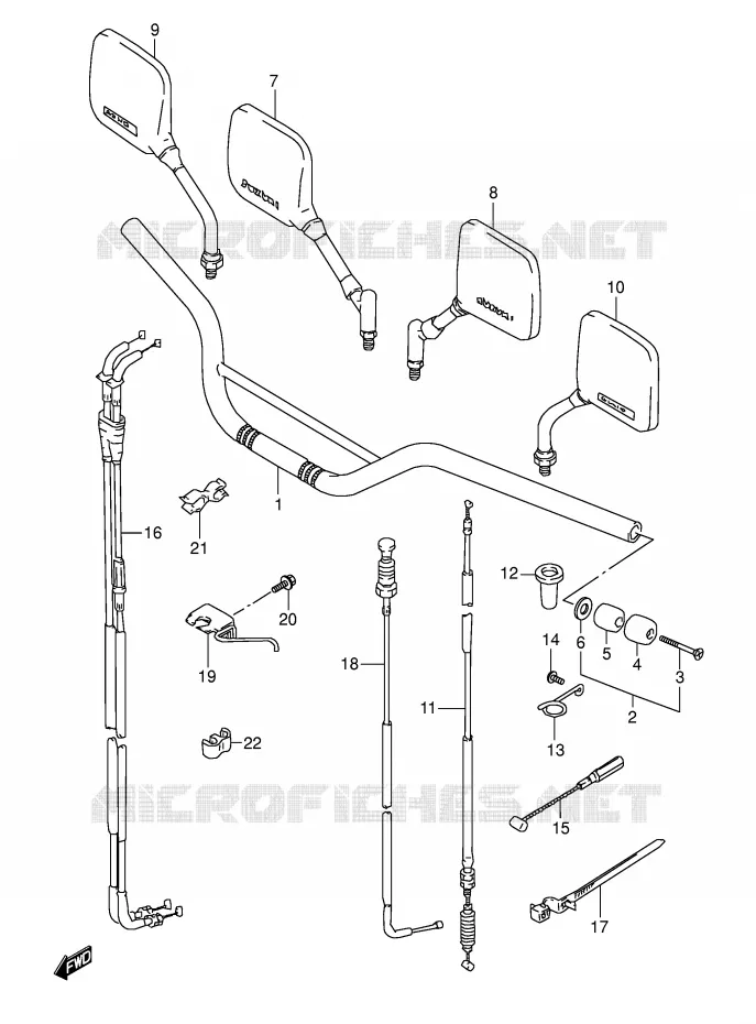 HANDLEBAR (MODEL T) Suzuki MOTO 800 DR 1992  DR800SN(E4)