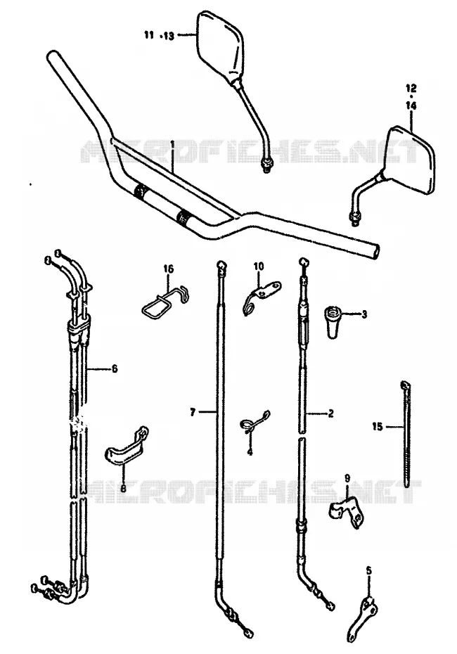 HANDLEBAR (SEE NOTE) Suzuki MOTO 350 DR 1991  DR350SM(L/M/N/P/R)