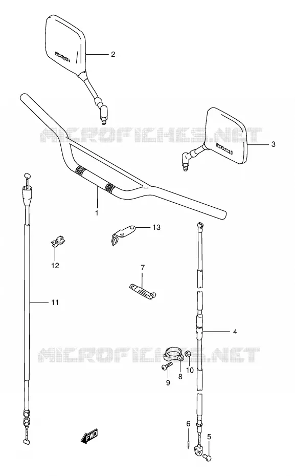 HANDLEBAR Suzuki MOTO 125 DR 1996  DR125SET(E4)
