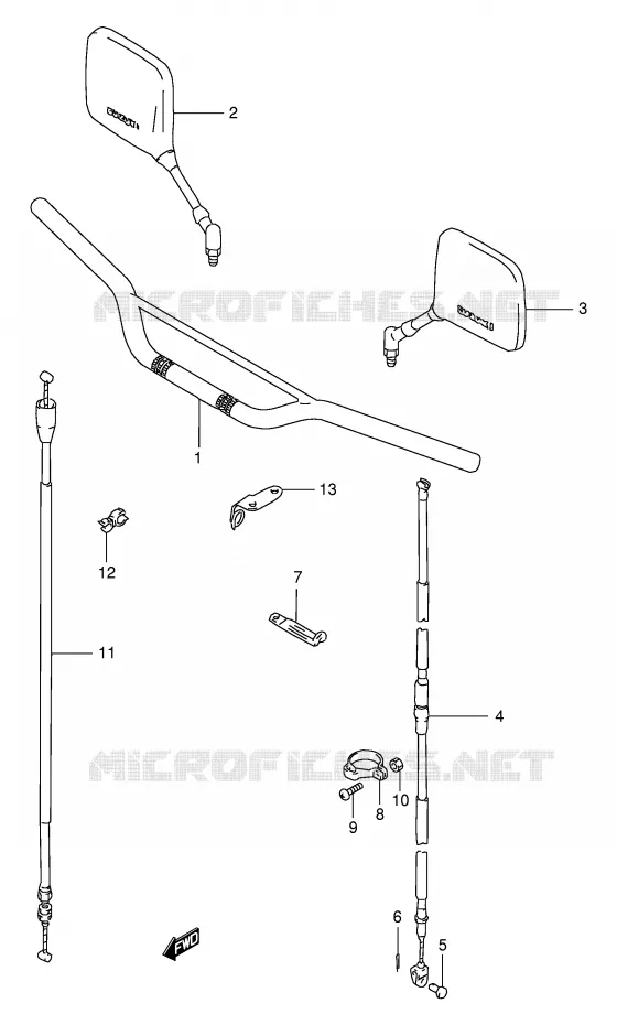 HANDLEBAR Suzuki MOTO 125 DR 2001  DR125SEK1(E2)