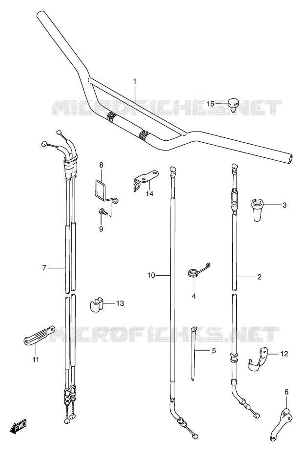 HANDLEBAR Suzuki MOTO 350 DR 1992  DR350N(E1)