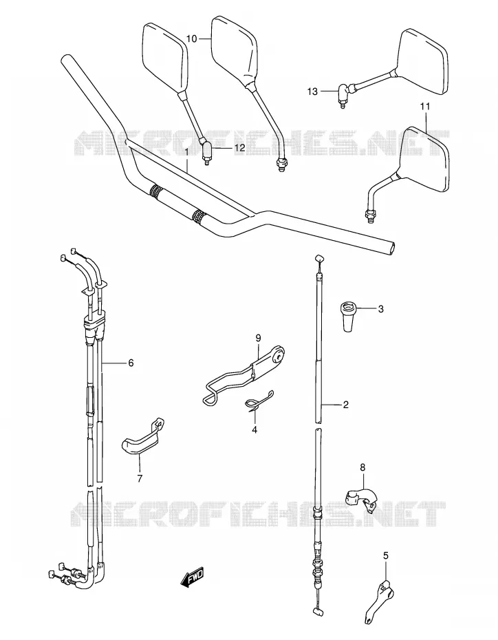 HANDLEBAR Suzuki MOTO 350 DR 1997  DR350SEV(E2)