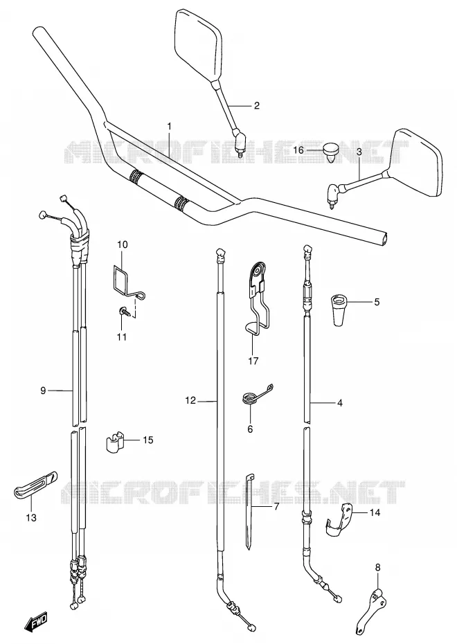 HANDLEBAR Suzuki MOTO 350 DR 1997  DR350V(E1)