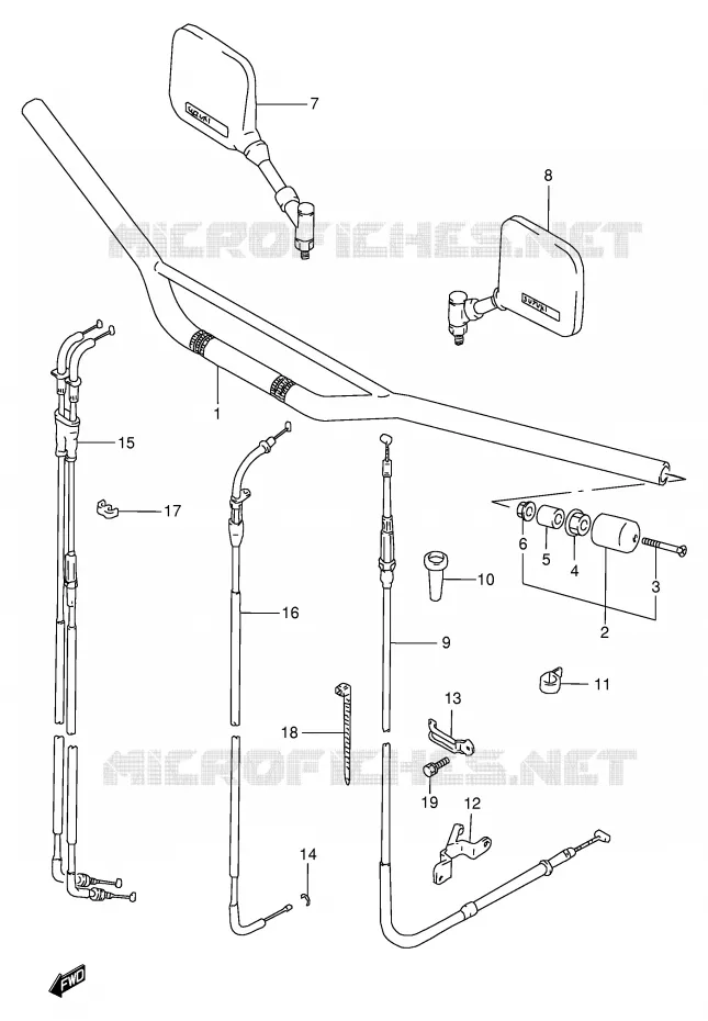 HANDLEBAR Suzuki MOTO 650 DR 1998  DR650SEUW(E4)