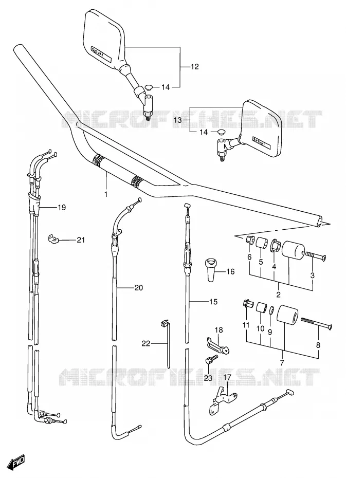 HANDLEBAR Suzuki MOTO 650 DR 2002  DR650SEK2(E3/E28)