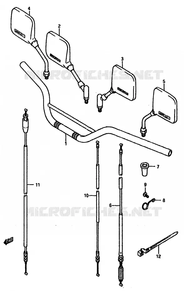 HANDLEBAR Suzuki MOTO 750 DR 1988  DR750SUJ(J/K)