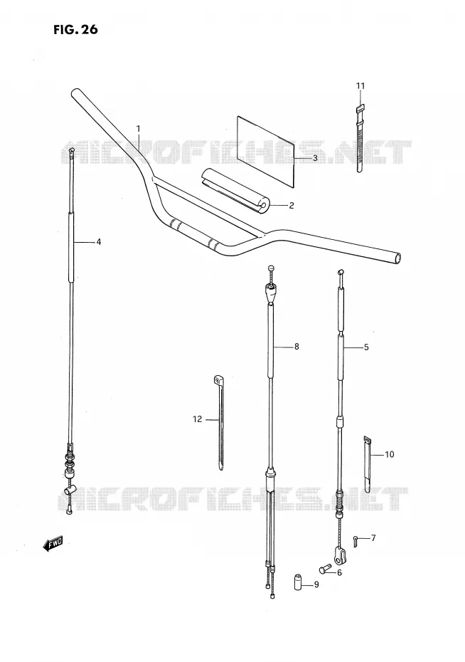 HANDLEBAR Suzuki MOTO 80 DS 1985  DS80F(E3)