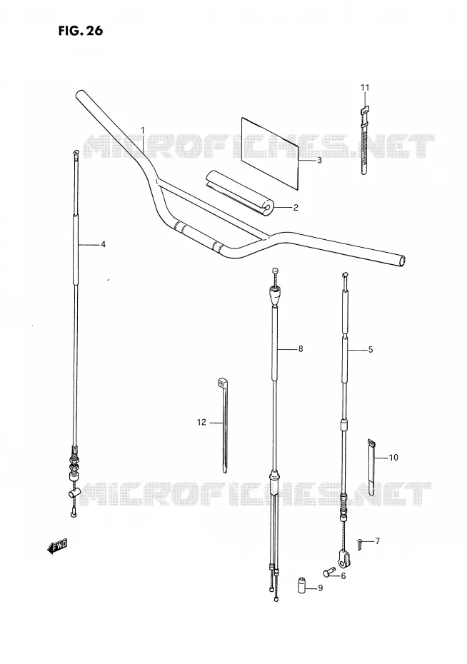 HANDLEBAR Suzuki MOTO 80 DS 1986  DS80G(E24)
