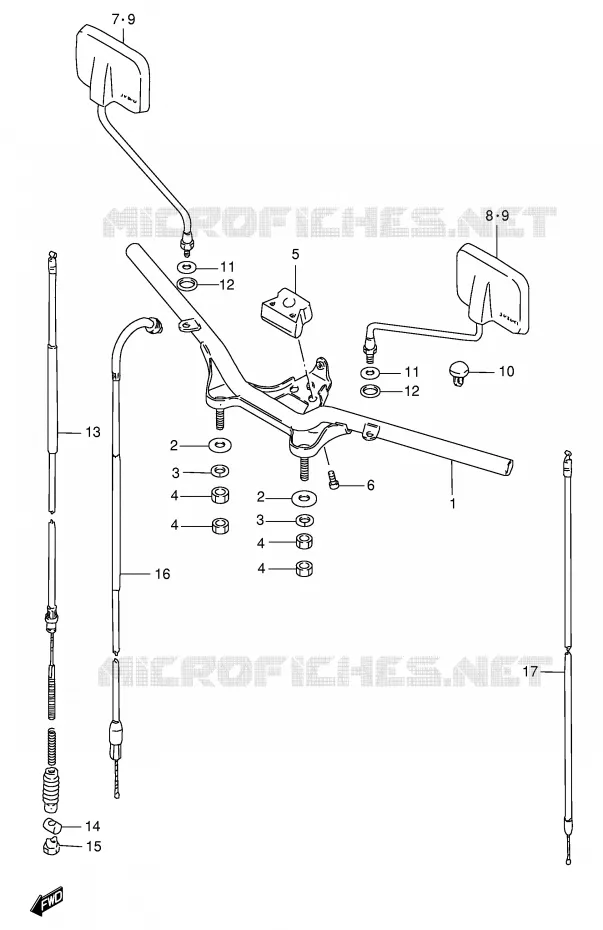 HANDLEBAR Suzuki SCOOTER 100 FB 1995  FB100DS(E71)
