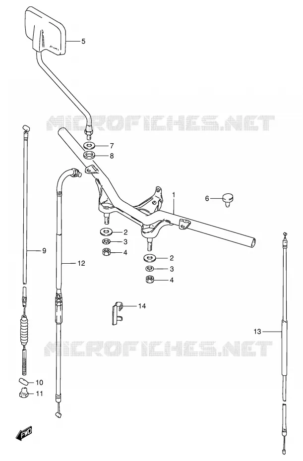HANDLEBAR Suzuki SCOOTER 80 FB 1989  FB80K(E1)