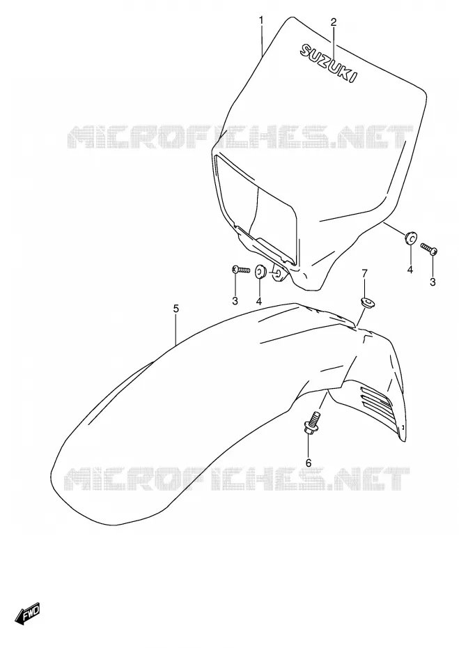 HEADLAMP HOUSING (MODEL K1) Suzuki MOTO 650 DR 2004  DR650SEK4(E3/E28)