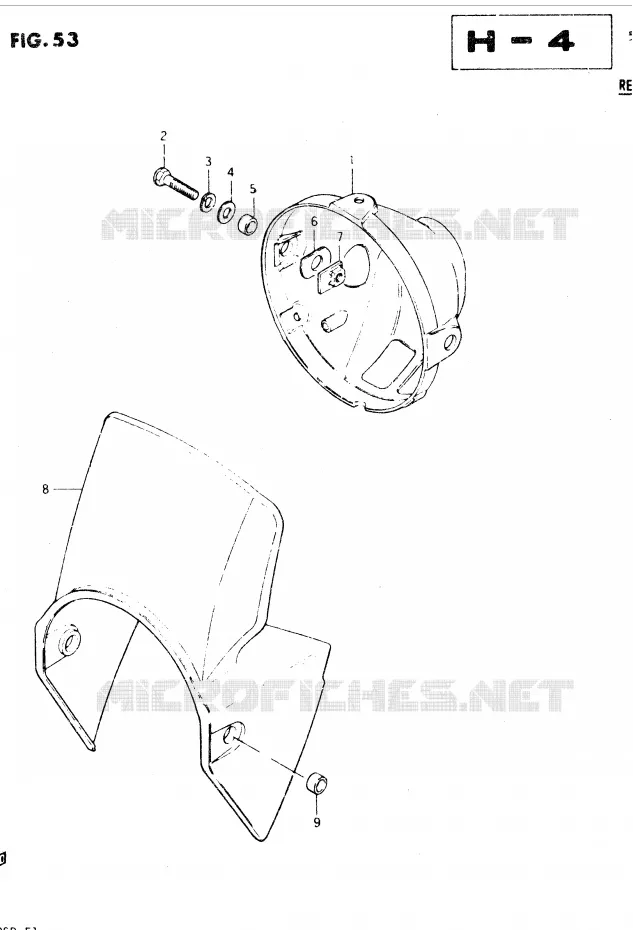 HEADLAMP HOUSING Suzuki MOTO 250 DR 1983  DR250SD(E1)