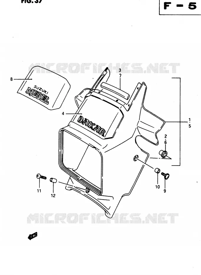 HEADLAMP HOUSING Suzuki MOTO 650 DR 1990  DR650RL(L)