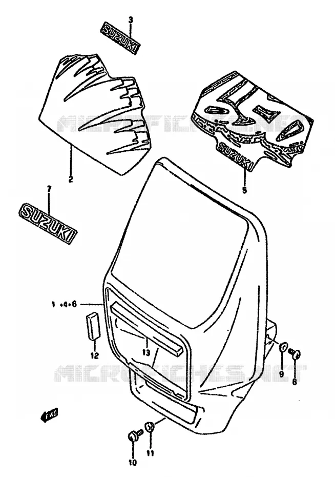 HEADLAMP HOUSING Suzuki MOTO 650 DR 1992  DR650RN(N/P/R)