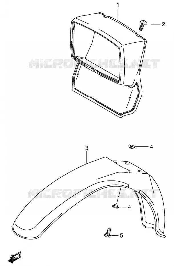 HEADLAMP HOUSING Suzuki MOTO 80 DS 1996  DS80T(E3/E28)