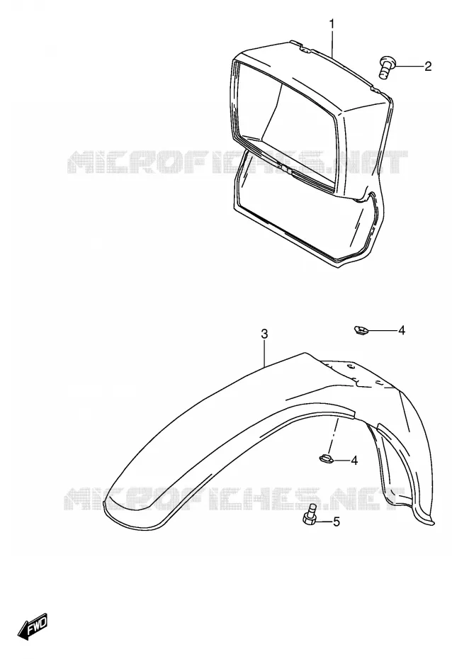 HEADLAMP HOUSING Suzuki MOTO 80 DS 2000  DS80Y(E24)