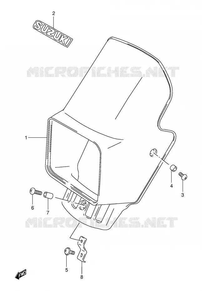 HEADLIGHT COVER Suzuki MOTO 125 DR 2002  DR125SEK2(E2)