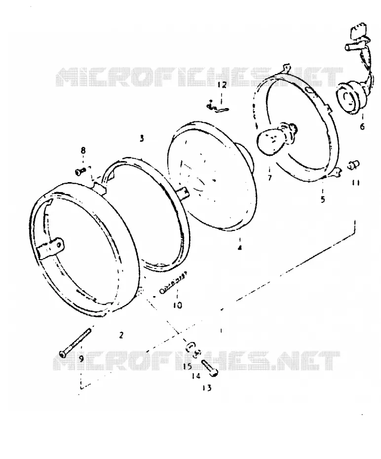 HEADLIGHT Suzuki MOTO 400 DR 1980  DR400ST(T/X)