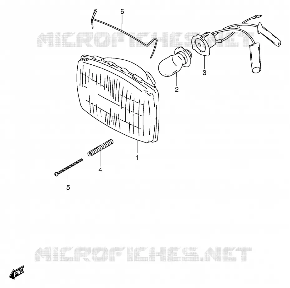 HEADLIGHT Suzuki MOTO 80 DS 1996  DS80T(E3/E28)