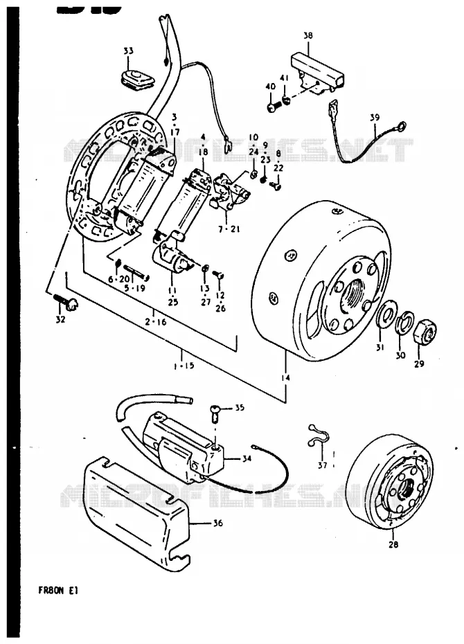 IGNITION (FR80B, FR80N) Suzuki SCOOTER 80 FR 1981  FR80N(M/B/N)