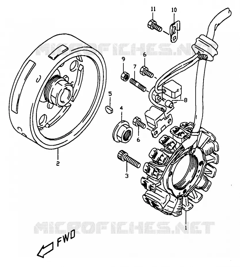 IGNITION (MODEL W/X, E24) Suzuki MOTO 350 DR 1997  DR350V(V/W/X)