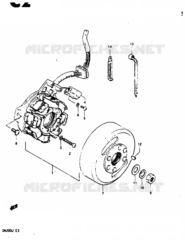 IGNITION Suzuki MOTO 200 DR 1986  DR200G(G/H/J)