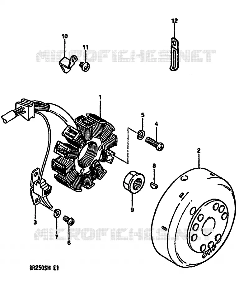 IGNITION Suzuki MOTO 250 DR 1987  DR250SH(E/F/G/H)