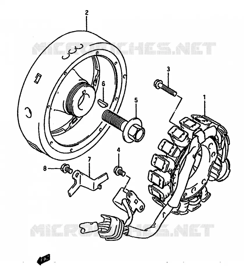 IGNITION Suzuki MOTO 750 DR 1989  DR750SUK(J/K)