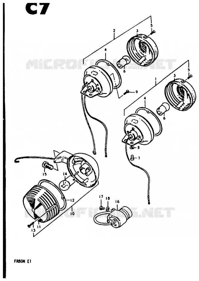 INDICATORS (FR80M) Suzuki SCOOTER 80 FR 1981  FR80M(M/B/N)