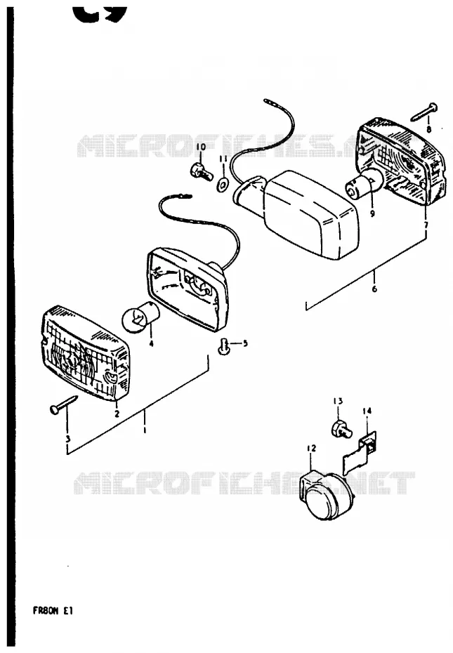 INDICATORS (FR80N) Suzuki SCOOTER 80 FR 1981  FR80N(M/B/N)