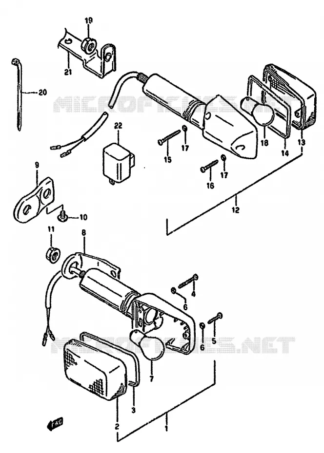 INDICATORS Suzuki MOTO 350 DR 1994  DR350SR(L/M/N/P/R)
