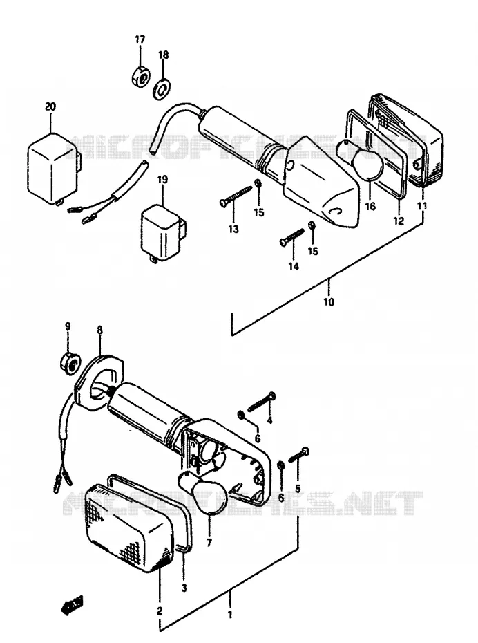 INDICATORS Suzuki MOTO 650 DR 1990  DR650RSL(L/M)