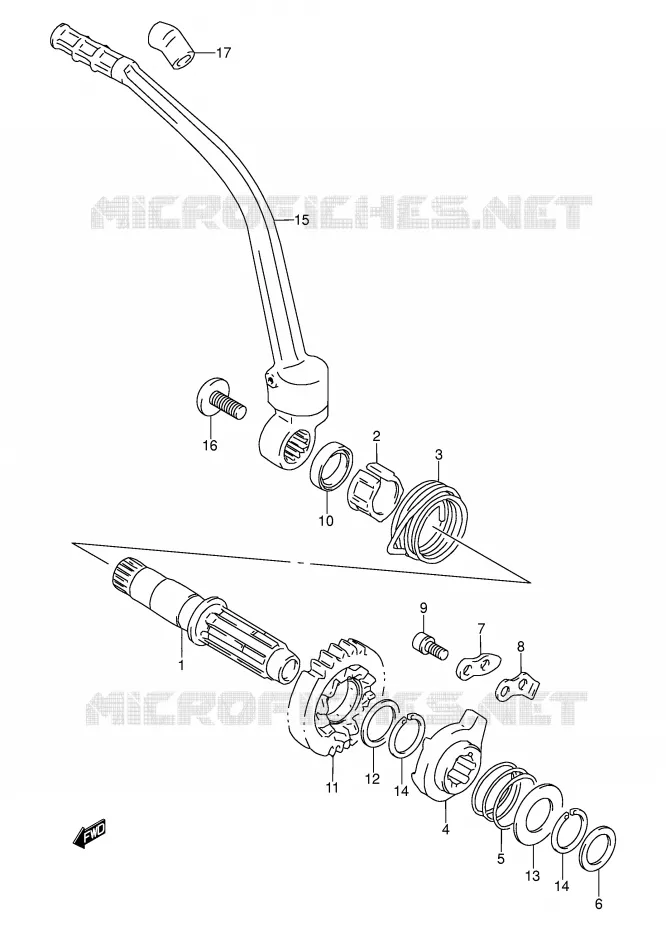 KICK STARTER Suzuki MOTO 250 DR 1992  DR250SN(E24)