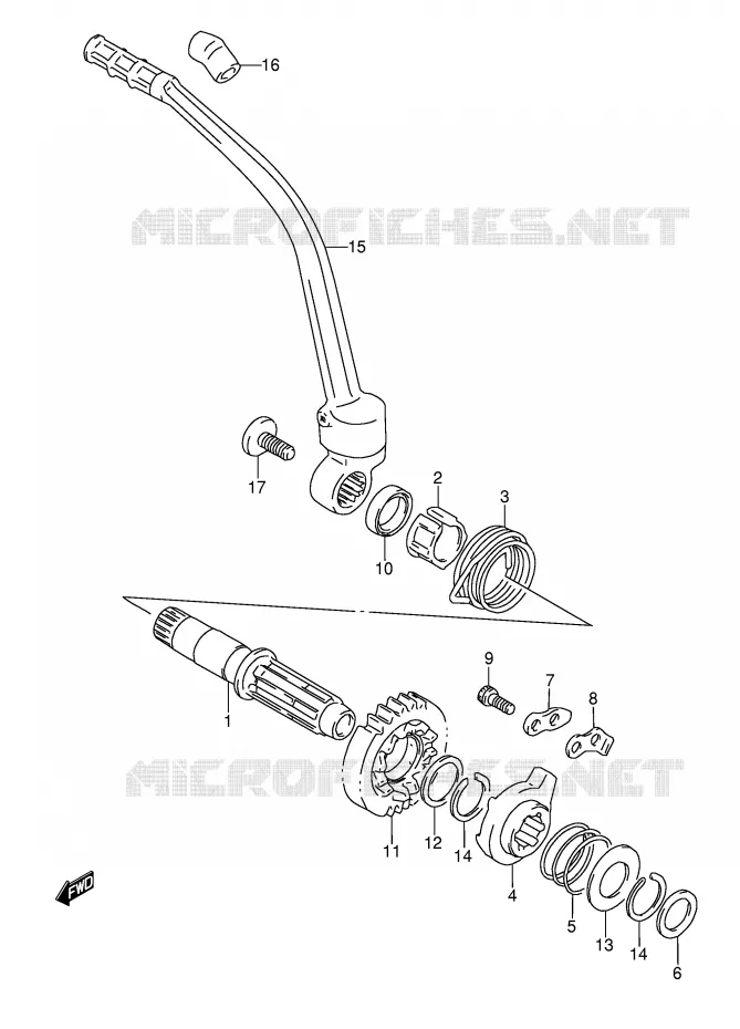 KICK STARTER Suzuki MOTO 350 DR 1993  DR350P(E3)