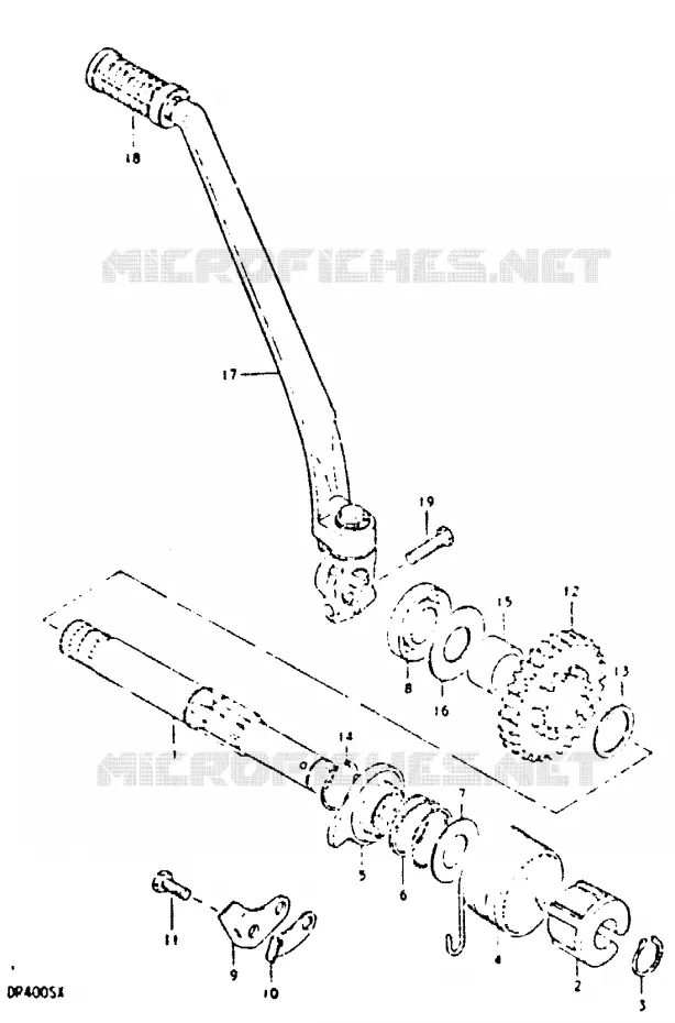 KICK STARTER Suzuki MOTO 400 DR 1980  DR400ST(T/X)