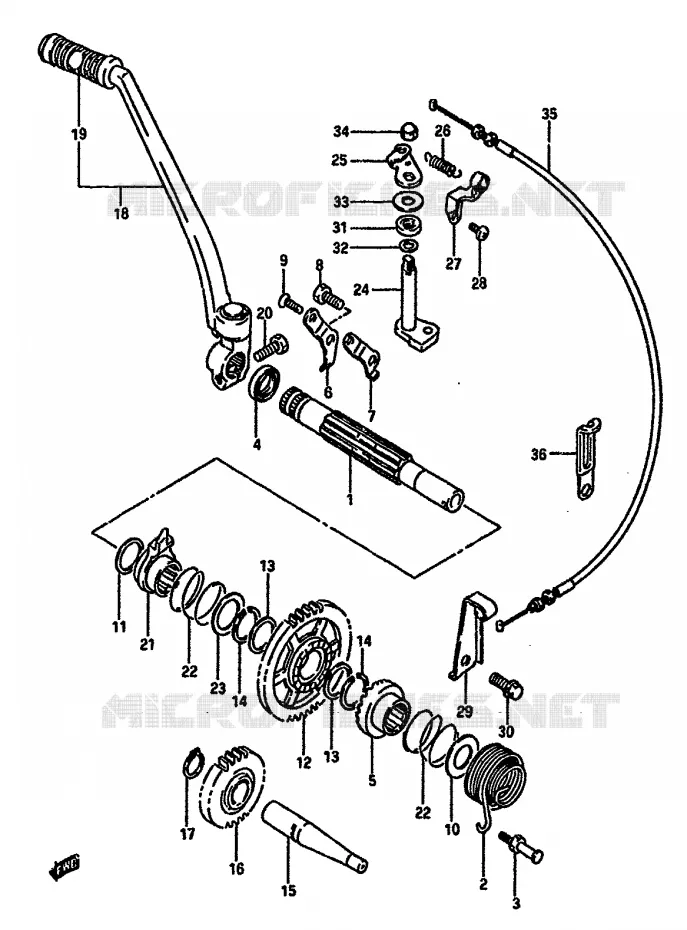 KICK STARTER Suzuki MOTO 600 DR 1985  DR600SF(E2)