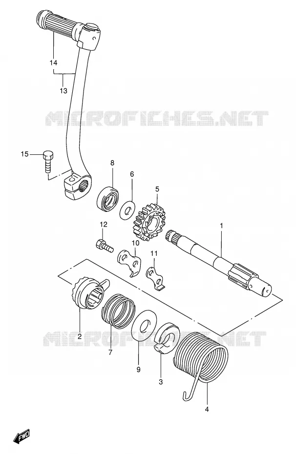 KICK STARTER Suzuki SCOOTER 100 FB 1999  FB100X(E71)