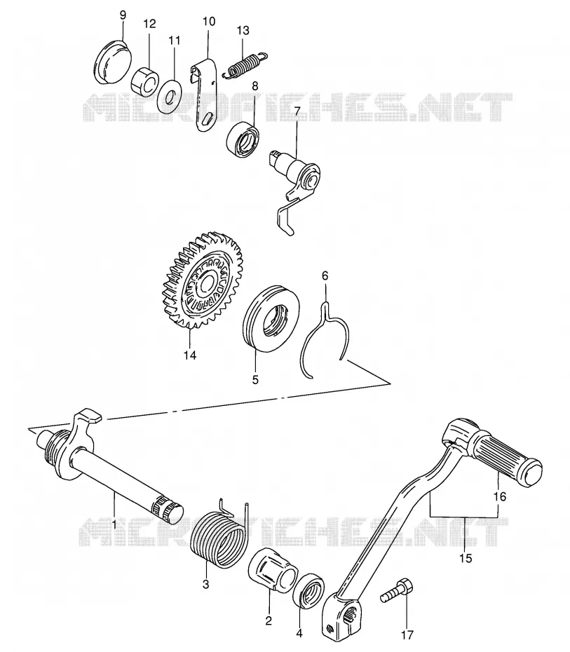 KICK STARTER Suzuki SCOOTER 50 FM 1994  FM50AR(E20)