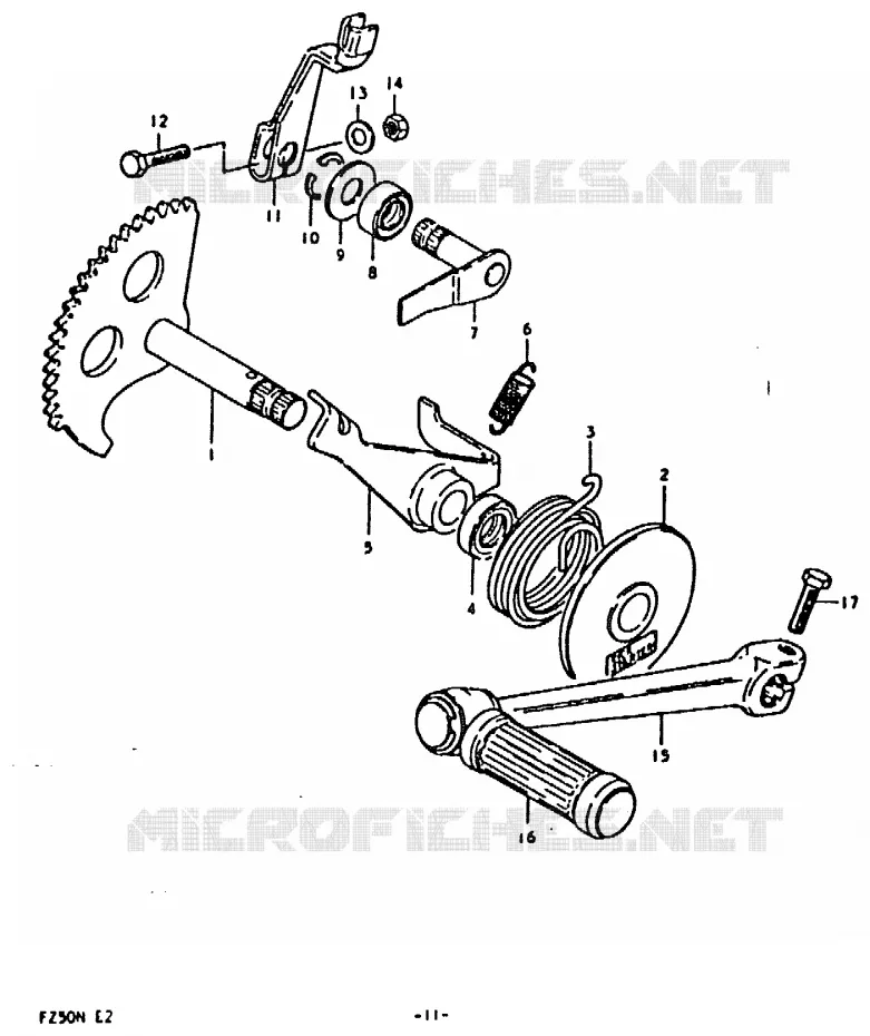 KICK STARTER Suzuki SCOOTER 50 FZ 1992  FZ50N