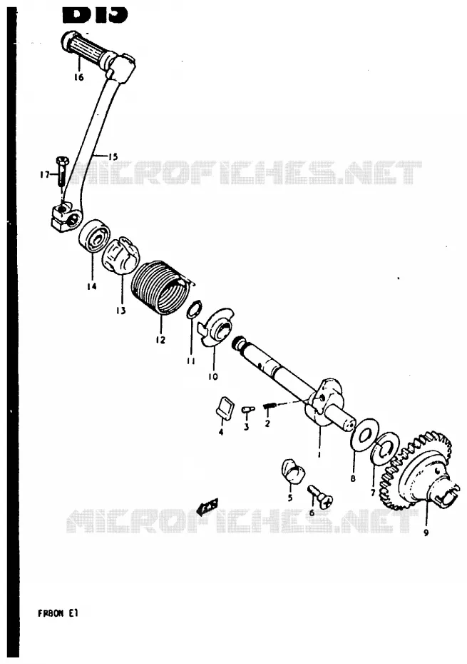 KICK STARTER Suzuki SCOOTER 80 FR 1981  FR80M(M/B/N)